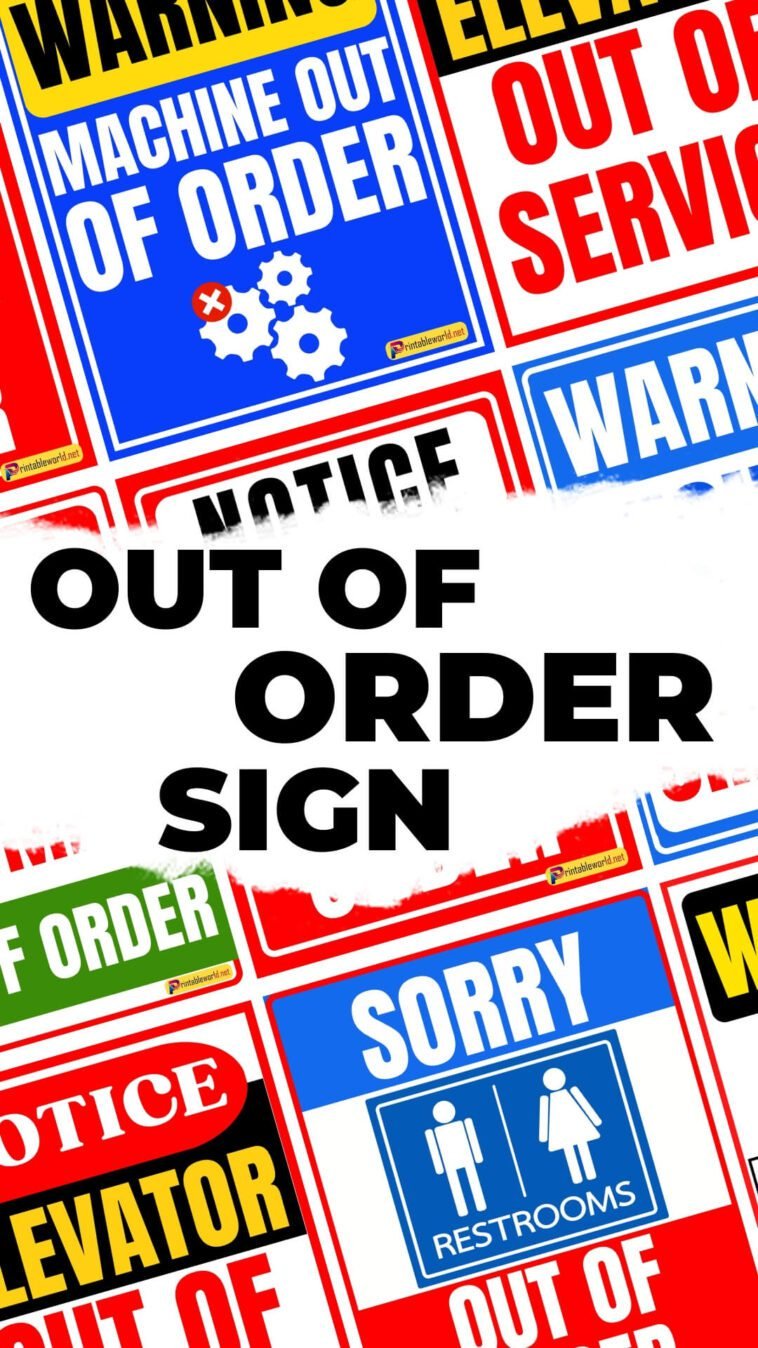 Out Of Order Sign