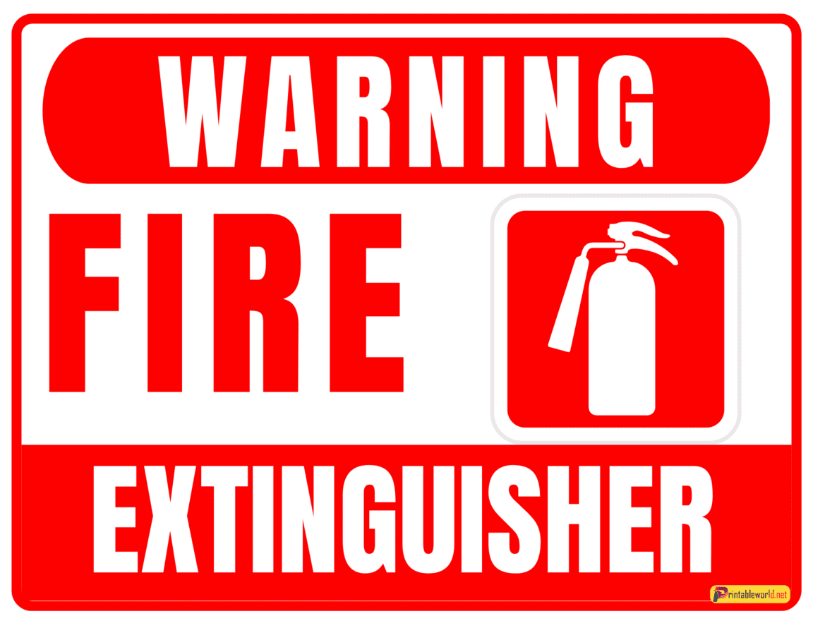 10+ Printable Fire Extinguisher Sign - Printable World