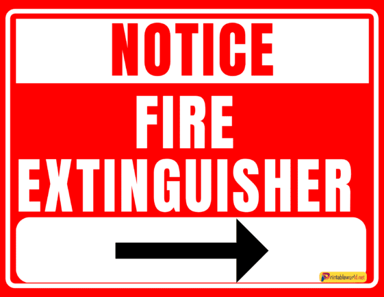 10+ Printable Fire Extinguisher Sign - Printable World