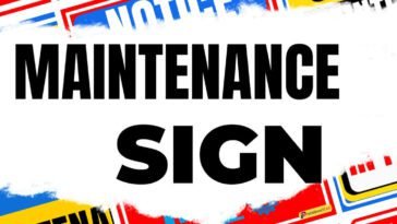 Maintenance Signs