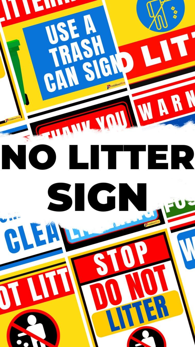 No Litter Sign