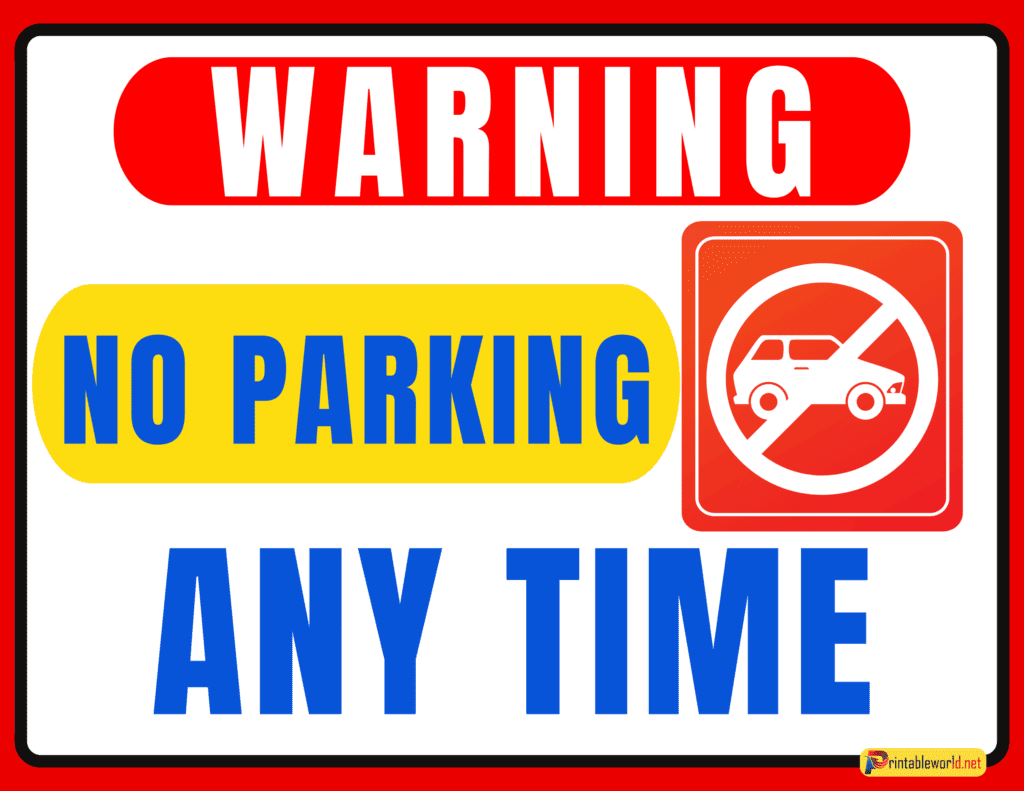 10+ Printable Parking Sign Printable World