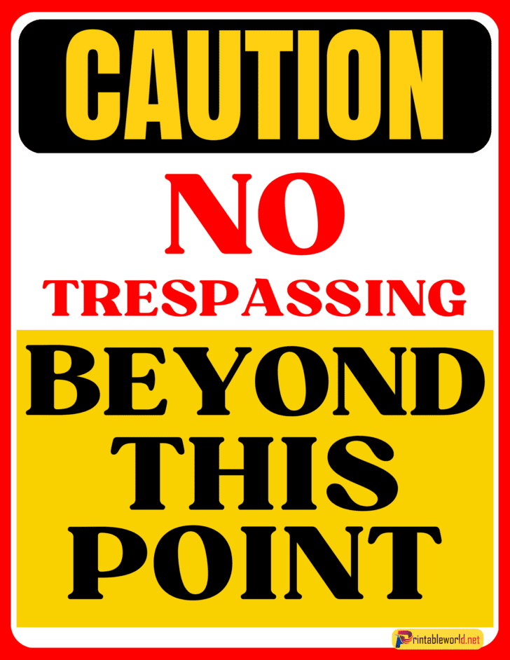 10 Printable No Trespassing Sign Printable World 