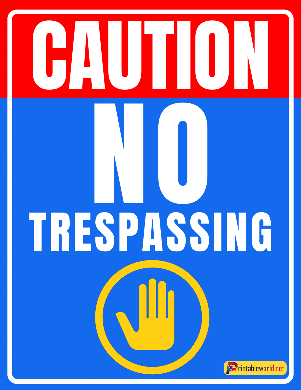 Printable No Trespassing Sign Printable World