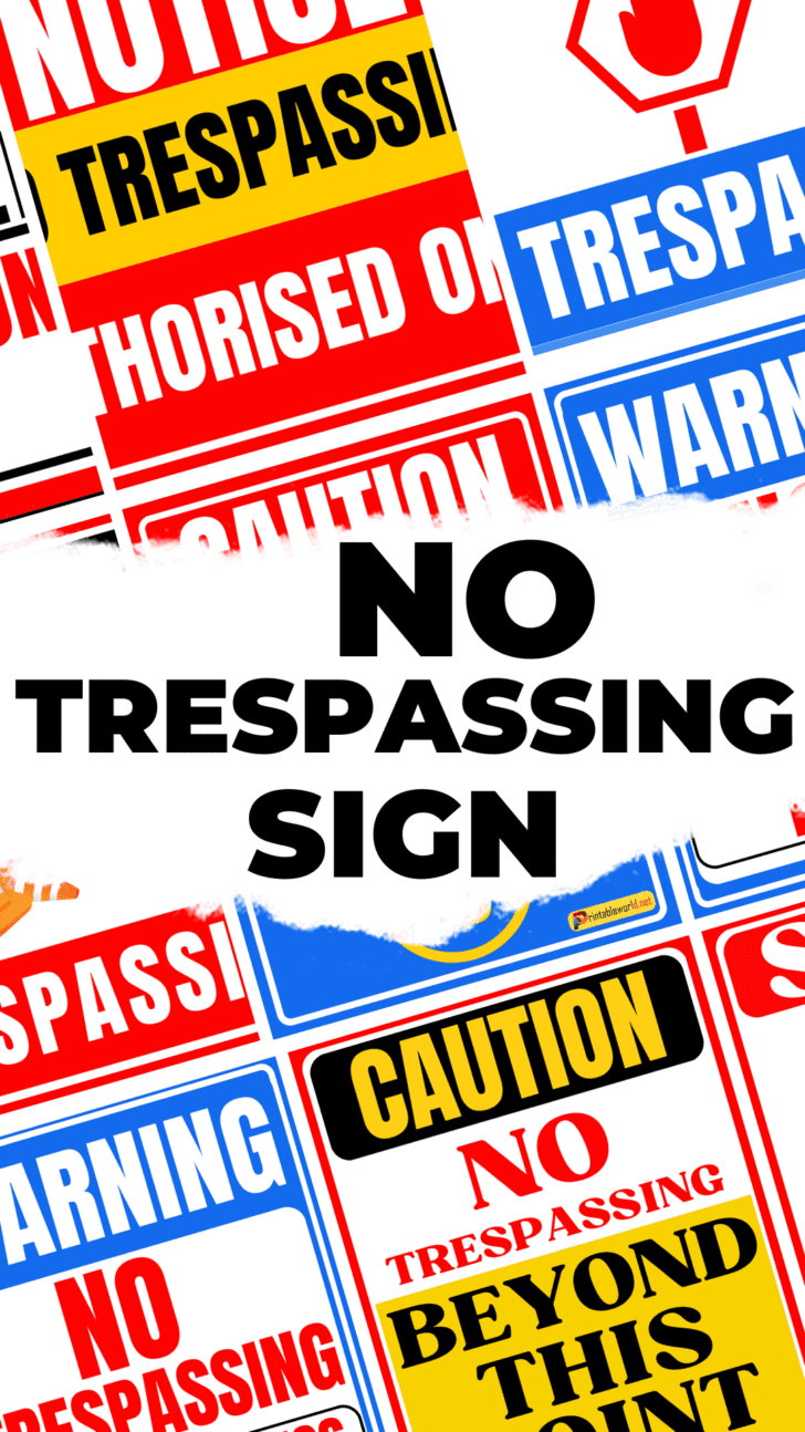 10 Printable No Trespassing Sign Printable World 8142