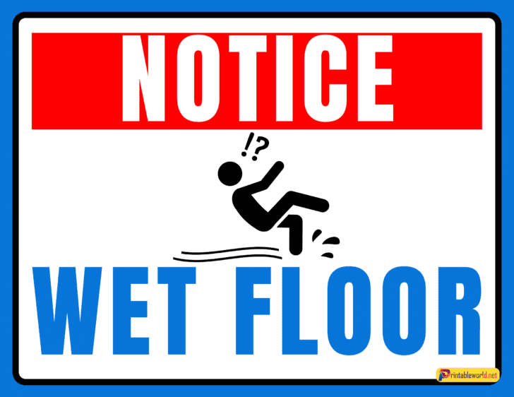 10+ Printable Wet Floor Signs - Printable World