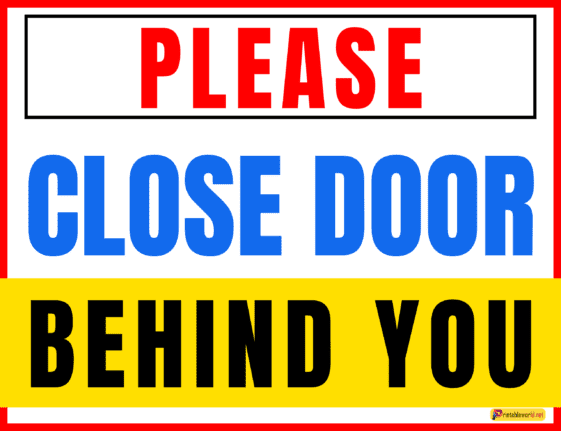 11+Printable Please Close the Door Sign - Printable World...