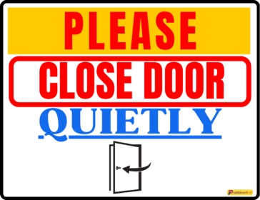 11+printable Please Close The Door Sign - Printable World