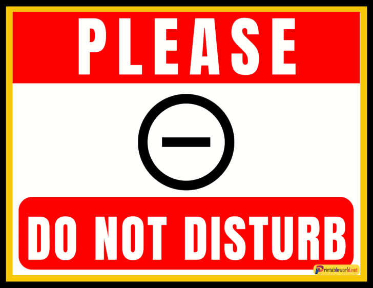 10+ Printable Do Not Disturb Sign - Printable World