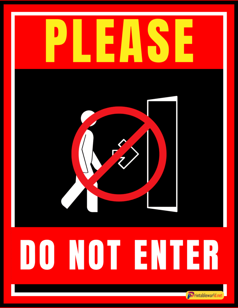 10+ Printable Do Not Enter Sign (FREE Download)