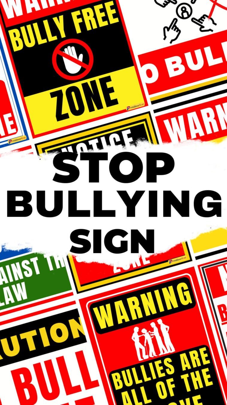 Stop Bullying signs