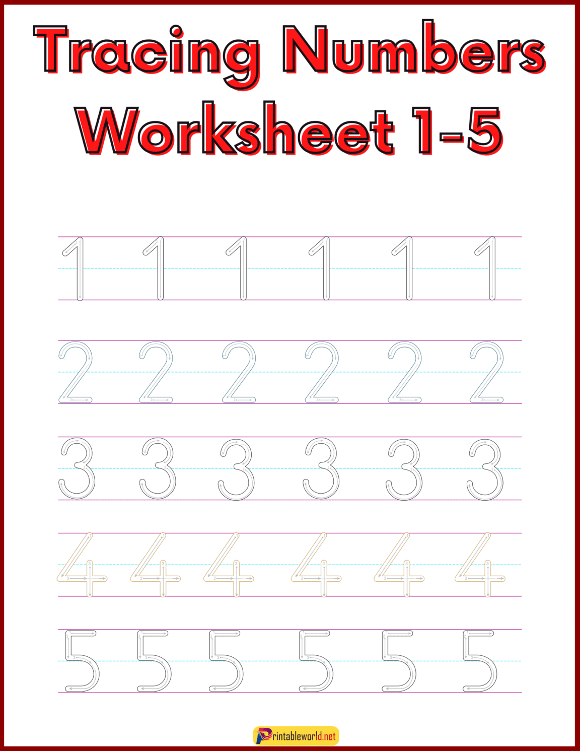 Tracing Number Worksheet: A Comprehensive Guide to Early Numeracy ...