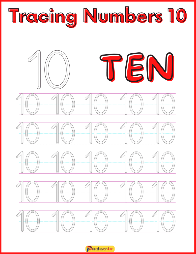 Tracing Number Worksheet: A Comprehensive Guide to Early Numeracy ...