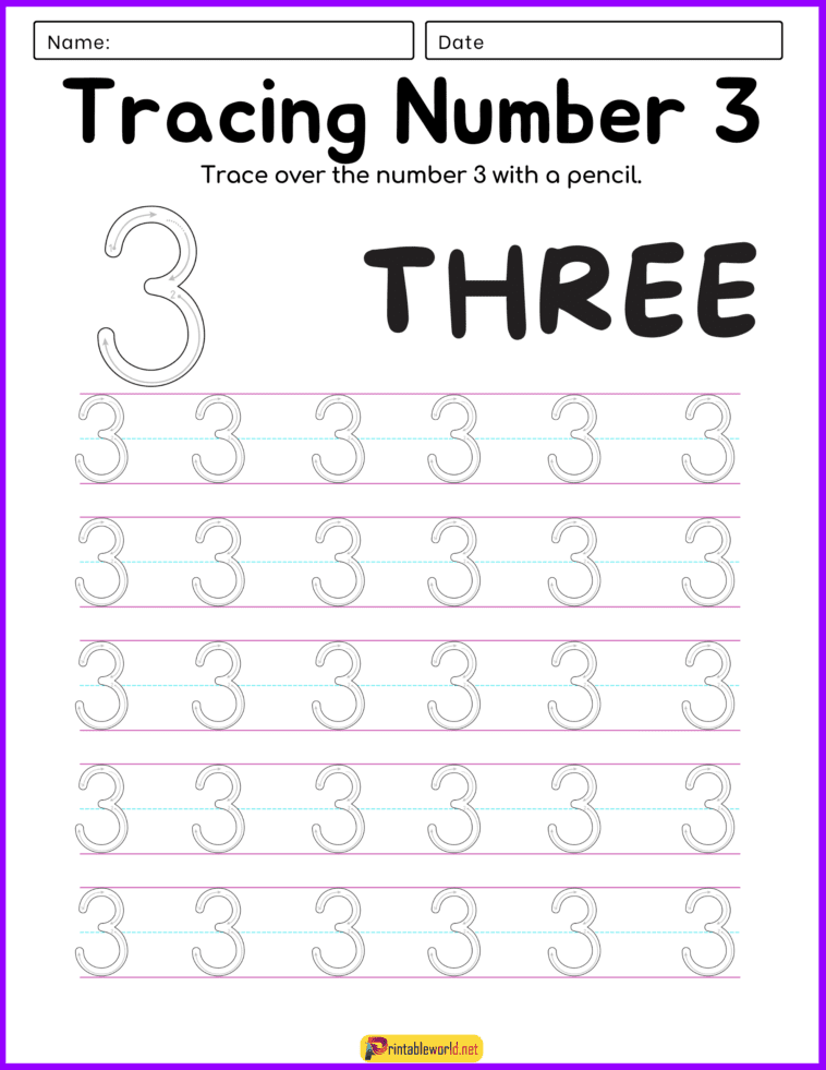 Tracing Number Worksheet: A Comprehensive Guide to Early Numeracy ...