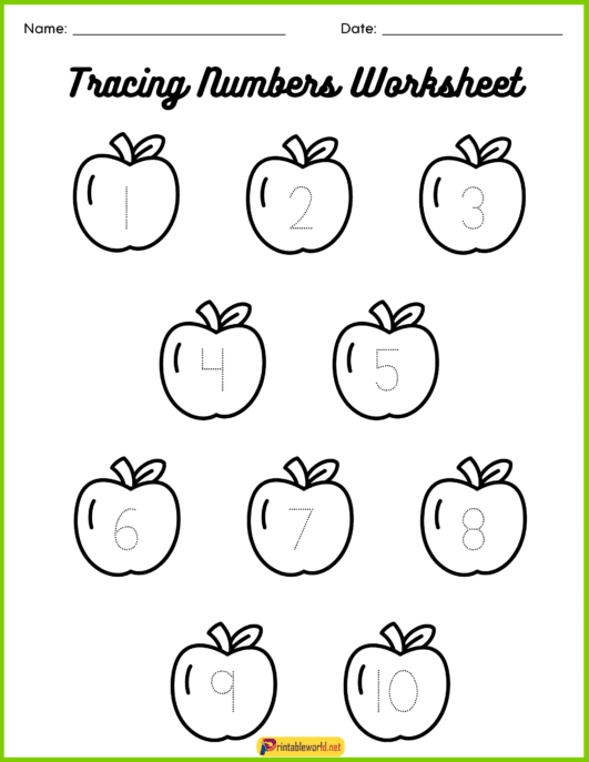 Tracing Number Worksheet: A Comprehensive Guide to Early Numeracy ...