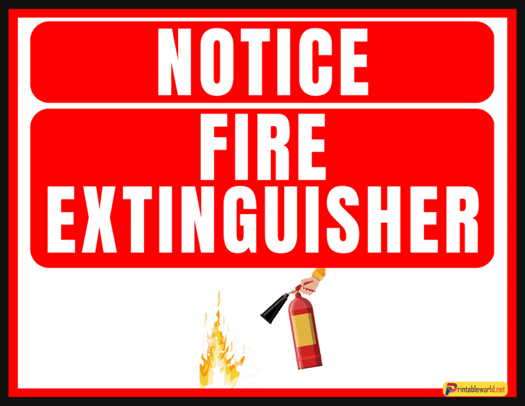 10+ Printable Fire Extinguisher Sign - Printable World