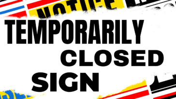 Temporarily Closed Sign Thumbnail